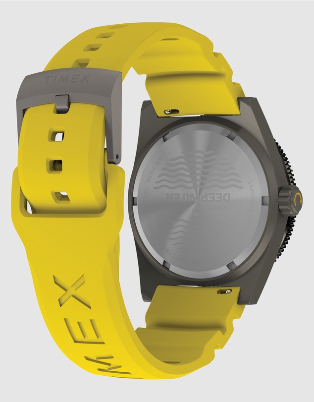 TIMEX - Deep Water Reef 200 SST Black Dial Yellow Rubber Strap