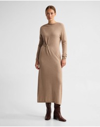 Oxford - Adelaide Knitted Dress With Brooch