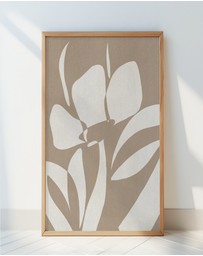 Olive et Oriel - Muted Petals No 3 by Shatha Al Dafai Art Print