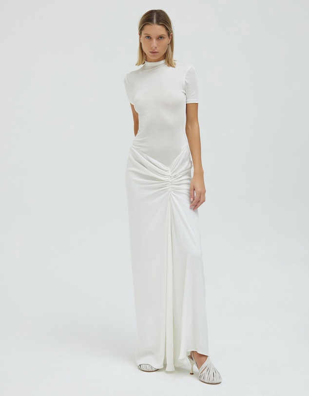 Christopher Esber - Fusion Ruched Tee Gown