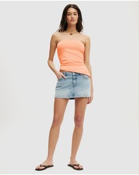 Cotton On - Asymmetric Ruched Bandeau Top