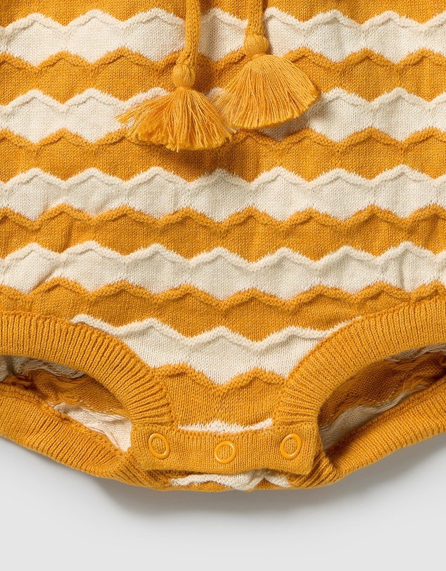 Wilson & Frenchy - Organic Knitted Chevron Bodysuit - Babies
