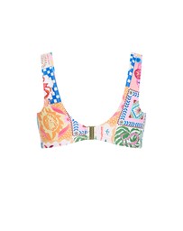 City Chic - Positano Print Underwire Bikini Top