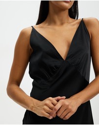 Gingerlilly - Ilona Silky Satin Long Chemise
