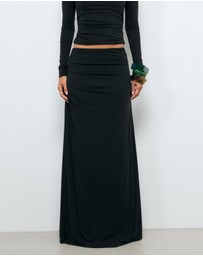 AERE - Ida Cupro Maxi Skirt