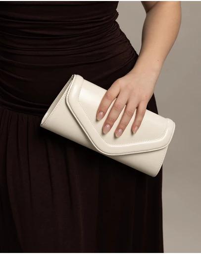 Morgan & Taylor - Cleo Clutch in Creamy White