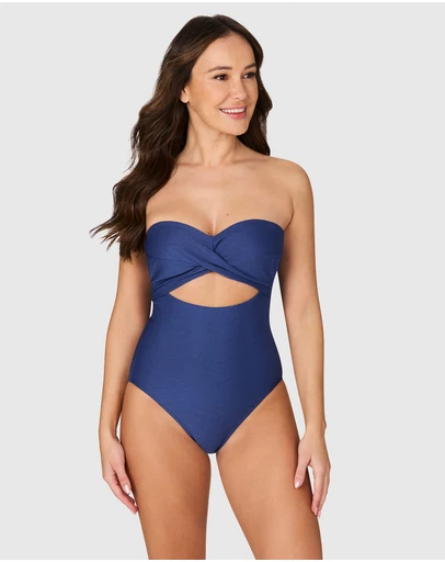 Nip Tuck Swim - Gamma Texture Luka Bandeau One Piece Swimsuit