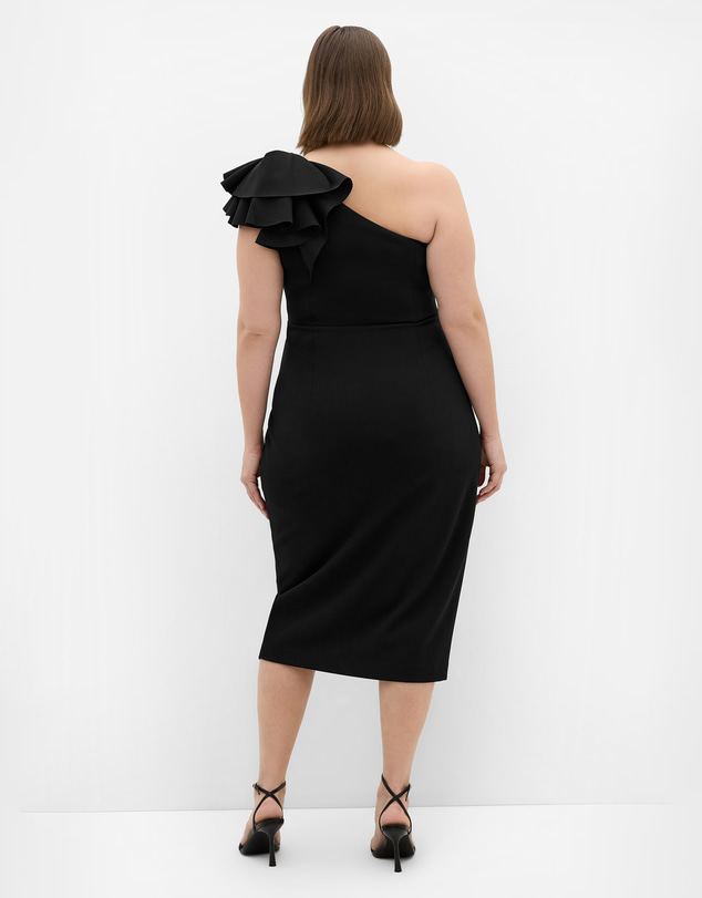 City Chic - Plus size Milani One Shoulder Dress - black