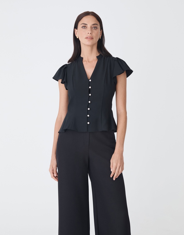 Forcast - Carissa Gathered Sleeve Top