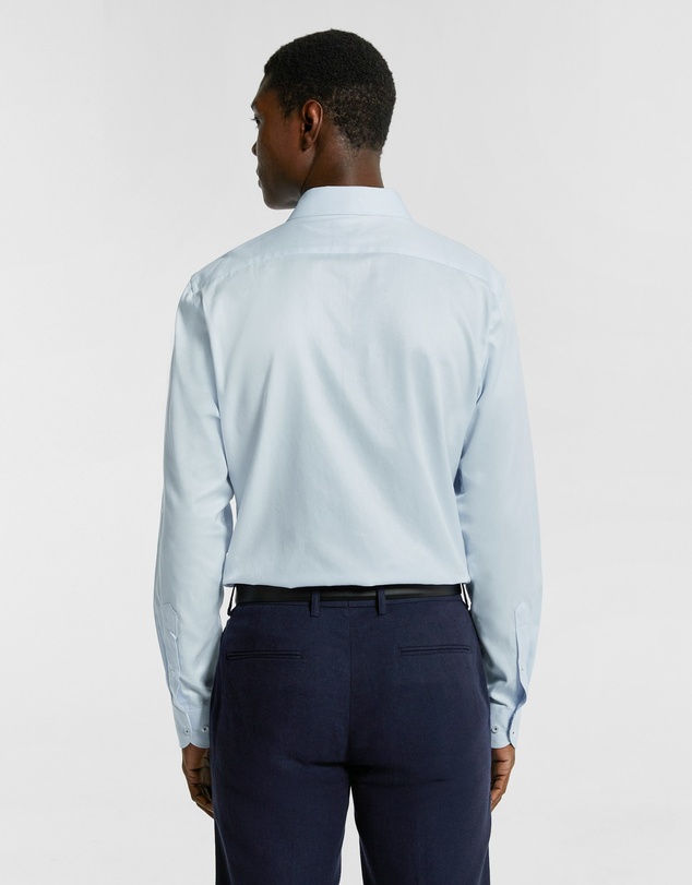 yd. - Clubman Pure Cotton Twill Slim Fit Dress Shirt
