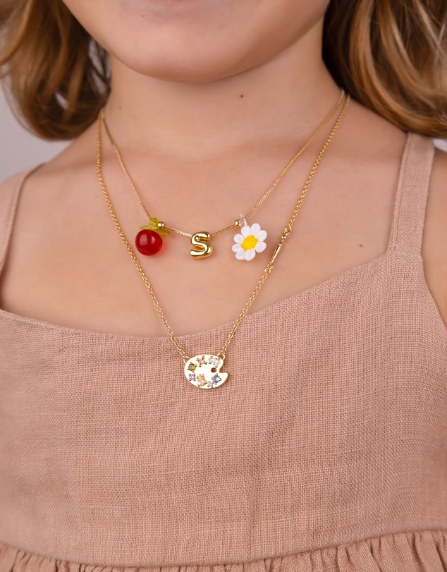 Wanderlust + Co - Art Palette Gold Necklace