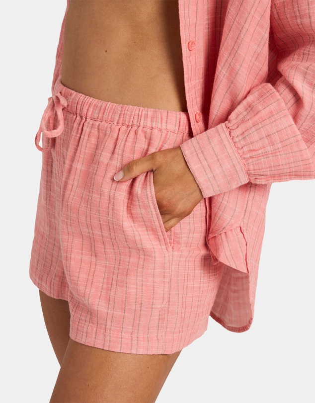 Billabong - Womens Wanderer Stripe Elastic Waist Shorts