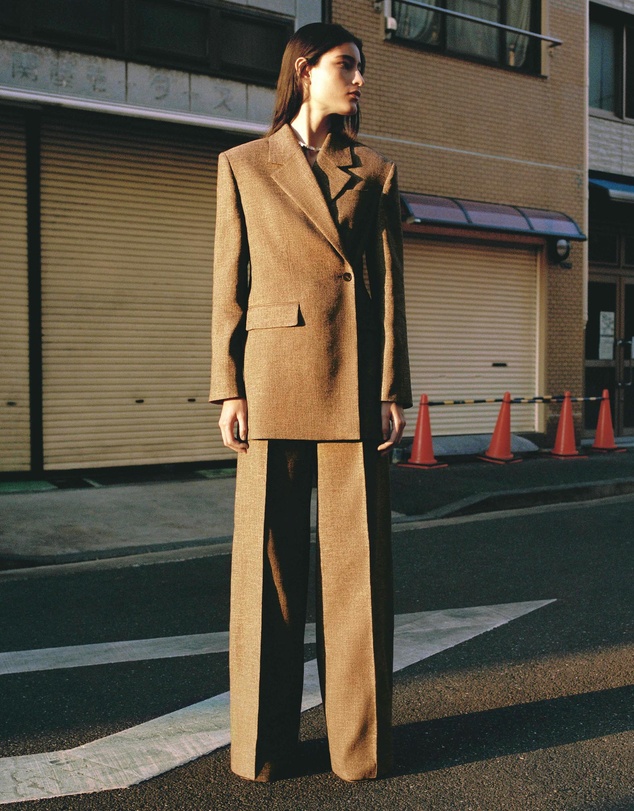 M.N.G - Herringbone Double-Breasted Suit Blazer