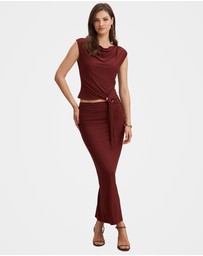 Forever New - Jazelle Hardwear Drape Detail Top