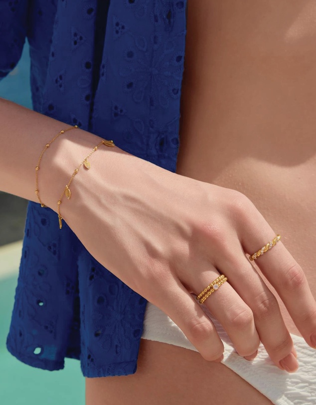 Ania Haie - Gold Leaf Station Bracelet