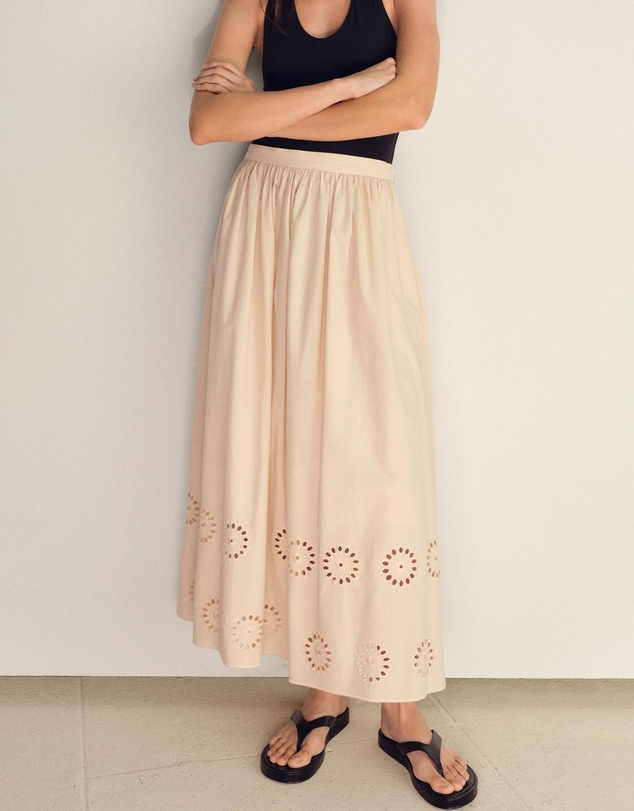 M.N.G - Pipo Embroidered Long Skirt