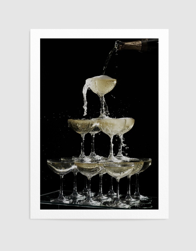 Olive et Oriel - Champagne Fountain Art Print