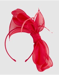 Max Alexander - Red Organza Bow Fascinator