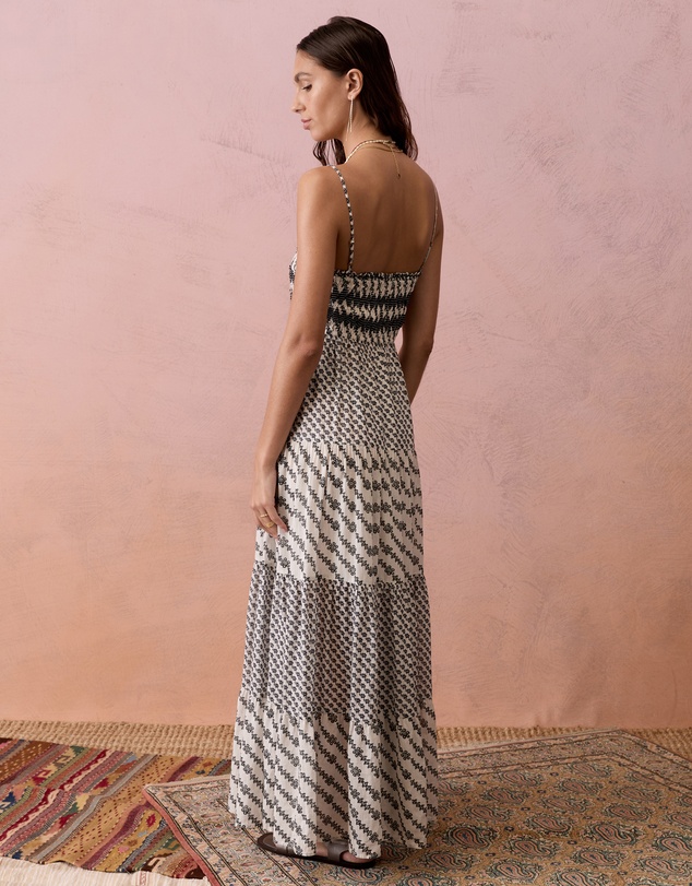 BOTEH - Levante Shirred Maxi Dress