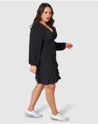 Sunday In The City - Titanium Wrap Dress