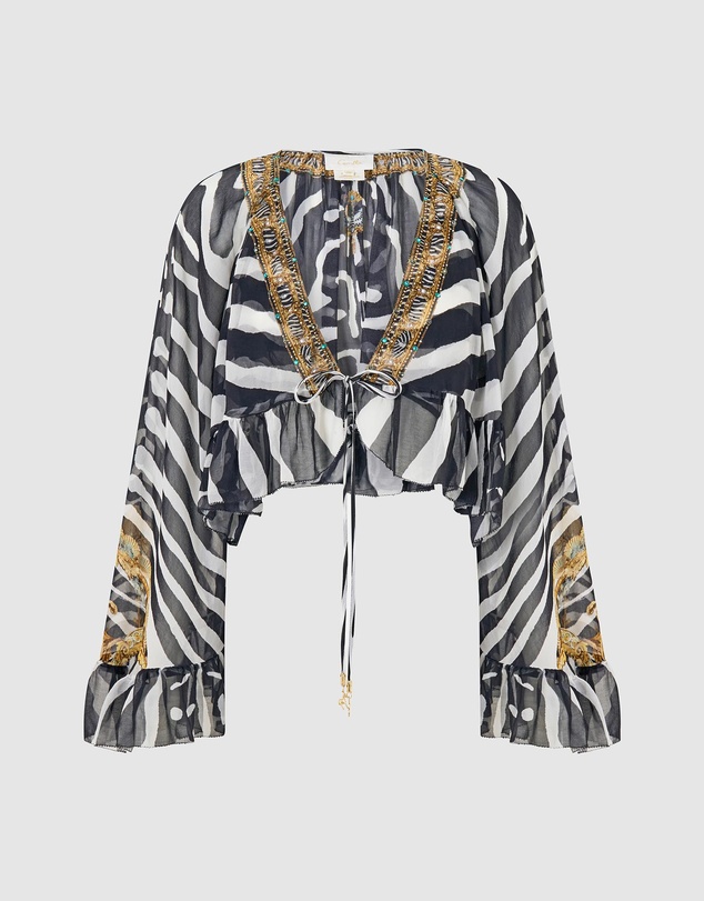 Camilla - Crop Ruffle Top