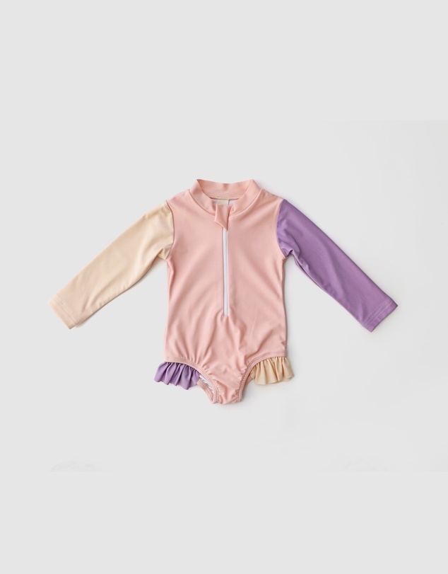 WITH LOVE FOR KIDS - Frills Long Sleeve Swimmers - Babies - Kids