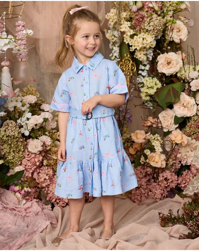 Fleur Harris - 'Heirloom Treasures' Melody Dress in Blue