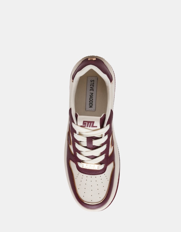 Steve Madden - Dynamo White Cherry Lacq Sneakers