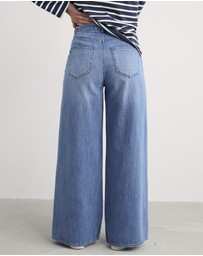 Seasalt - Seasalt Cornwall Blue Godrevy Wide Leg Jean