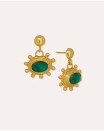 Ottoman Hands - Zand Emerald Drop Earrings