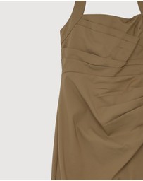 Revibe - Repaired Shona Joy Lani Draped Halter Maxi Dress - AU 12