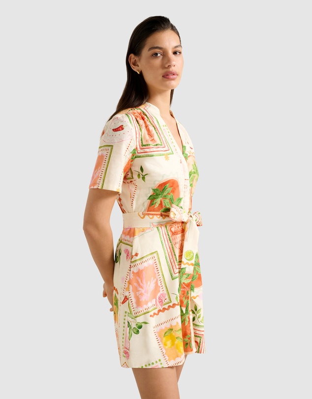 Forever New - Veyda Shirt Linen Mini Dress