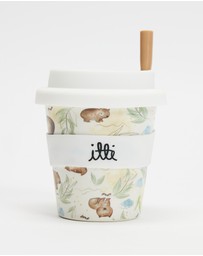 itti bitti - Reusable Baby Cino Cup With 2 Straws - Womble