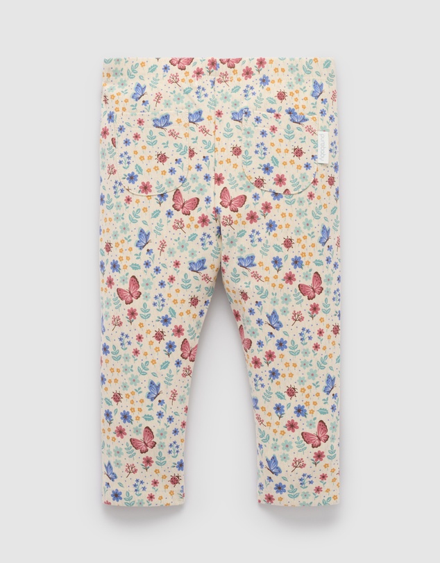 Purebaby - Butterfly Thick Pocket Leggings -Kids-Babies