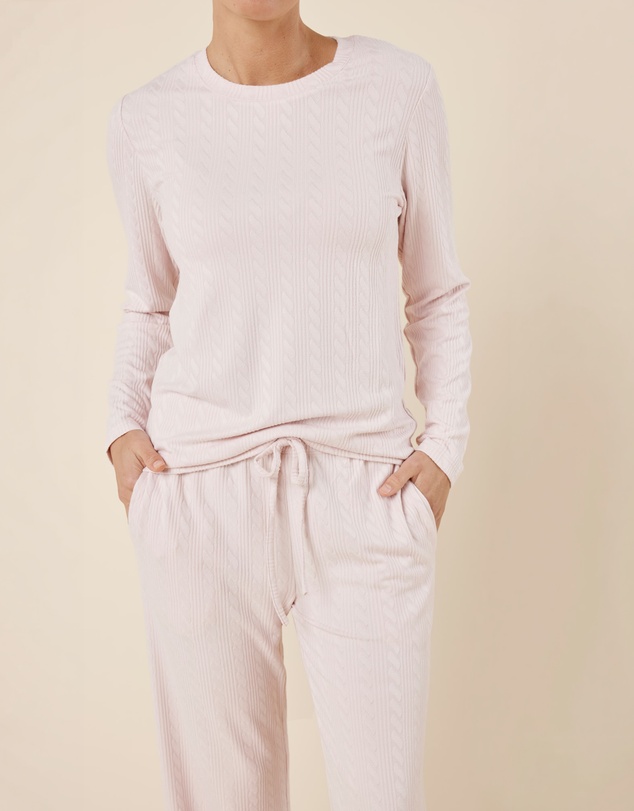 Gingerlilly - Ellie Lightweight Velour Cable Knit Set