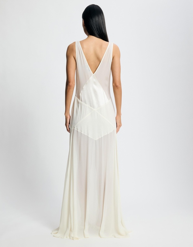Lover - Priya Deep V Contrast Maxi Dress