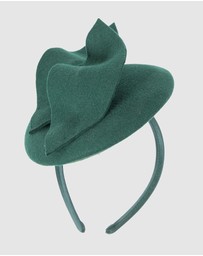 Max Alexander - Felt Winter Green Pillbox Fascinator