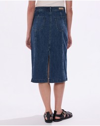 Marcs - Molly Pinstripe Denim Skirt