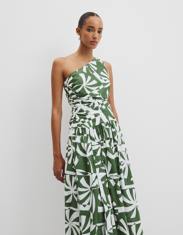 Country Road - Organically Grown Cotton Asymmetric Maxi Dress