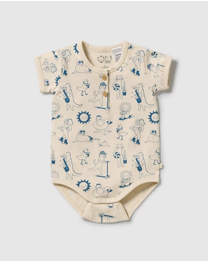 Wilson & Frenchy - Organic Henley Bodysuit - Babies