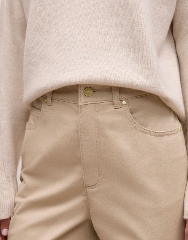 Trenery - Moleskin Five Pocket Pant in Putty