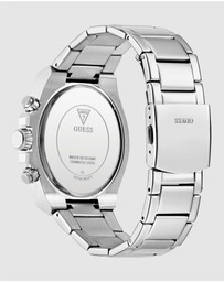 GUESS - GUESS Men's Silver Tone Multi-function Watch