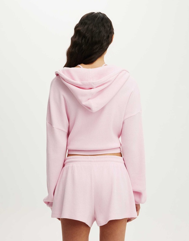 Cotton On Body - Off Duty Waffle Cropped Hoodie