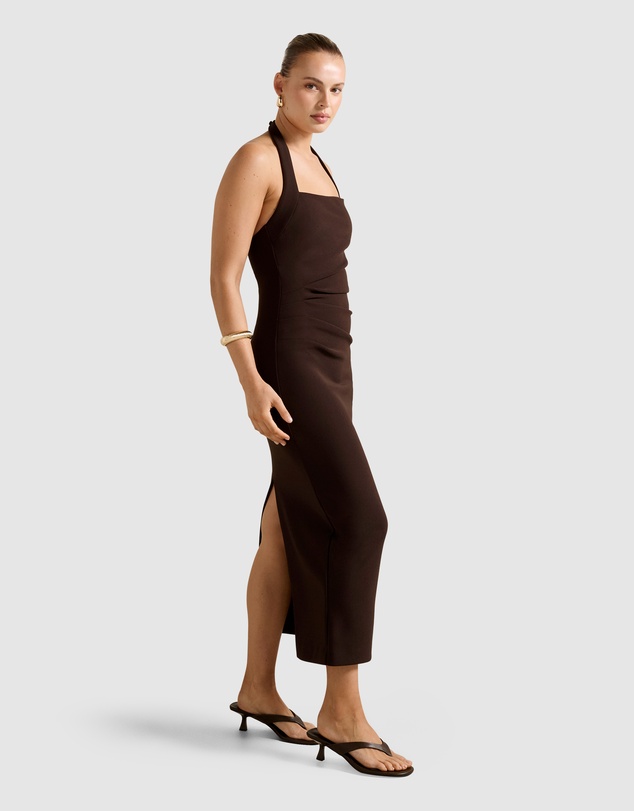 Forever New - Georgie Halter Neck Ruched Bodycon Dress