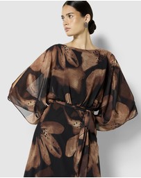 Montique - Charlize Chiffon Printed Dress