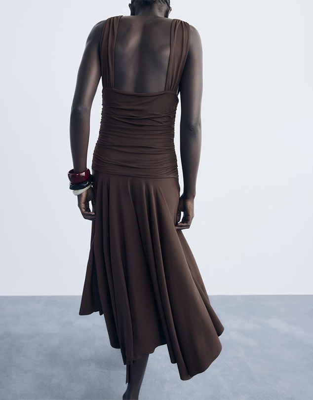 M.N.G - Long Dress With Contrasting Design