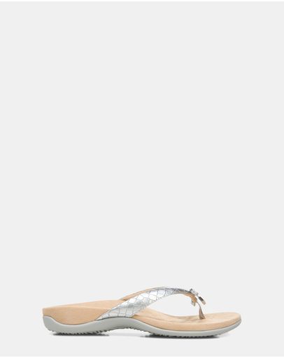 Silver Metallic Croc