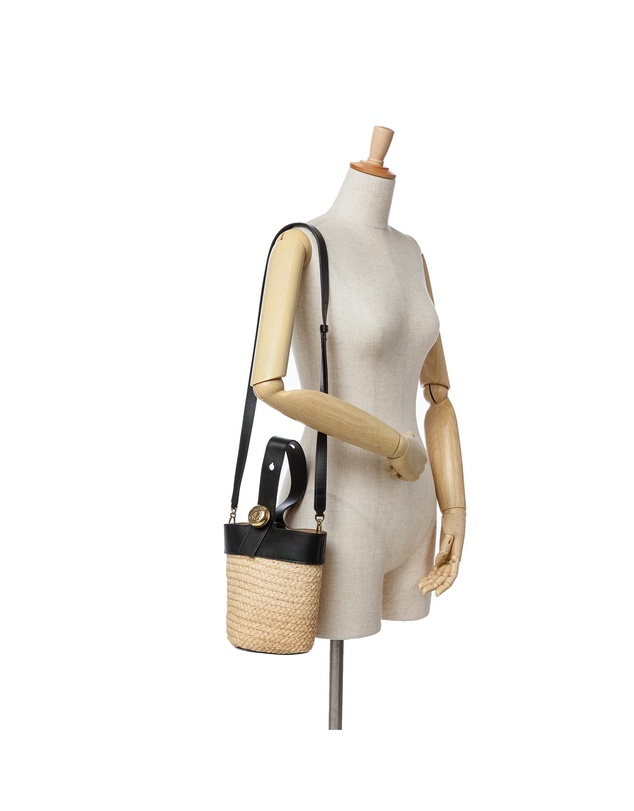 Pre-Loved by Azura Reborn - Pre-Loved loewe Raffia Bucket Bag Leather Trim