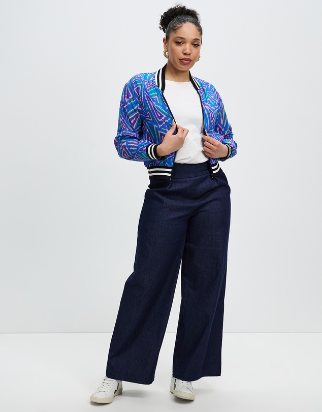 The Social Outfit - Silk Aviator Jacket - Fariba's Triangles
