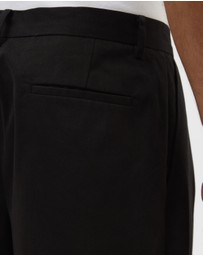 AERE - Pleated Cotton Tailored Shorts